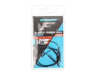 FLAGMAN Фiдерне вiдведення для повідця еластичне одинарне Elastic Single Feeder Rigs HARD 15см 3шт