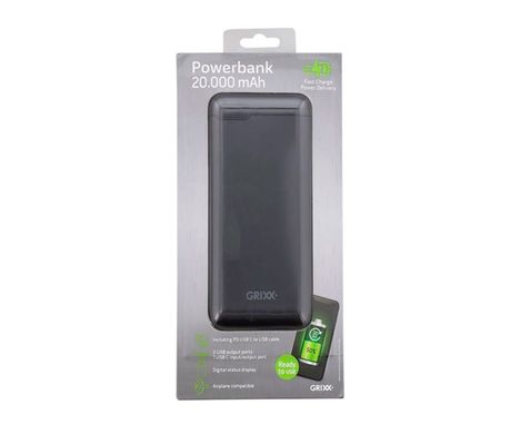 Повербанк Grixx 20000mAh Fast charge