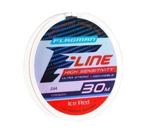 Волосiнь FLAGMAN F-LINE Ice Red 30м 0.14мм
