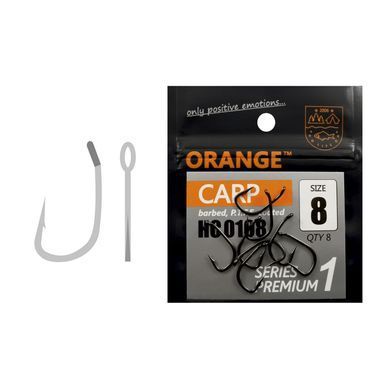 Гачки ORANGE Carp Premium Series 1, колір teflon, розмір №6, в уп. 8шт