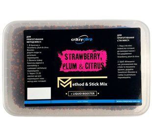 Метод мікс Crazy Carp Method & Stick Mix Crazy Carp Strawberry, Plum & Citrus (полуниця, слива та цитрус)